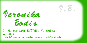 veronika bodis business card